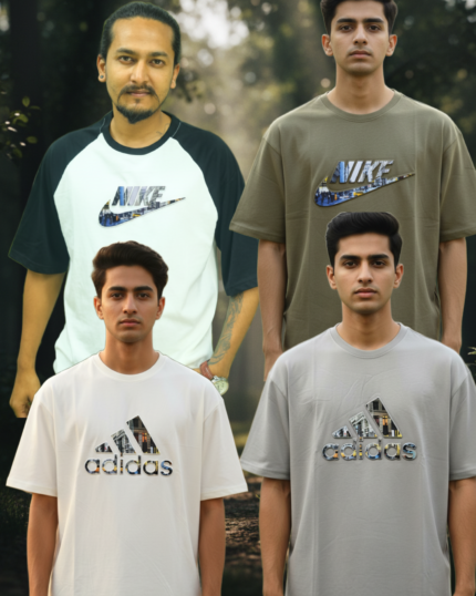 Premium Drop Shoulder T-Shirt 200+ GSM Cotton 4 Pcs Combo