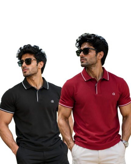 Premium Polo T-Shirt for Men | 220 GSM Export Quality Comfortable Wear 2pc