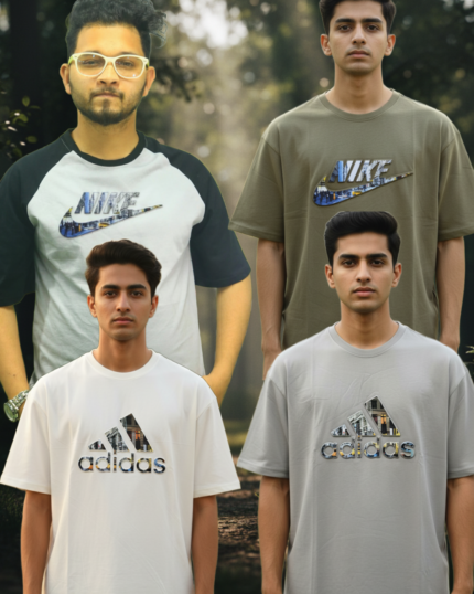 Premium Drop Shoulder T-Shirt 200+ GSM Cotton 4 Pcs Combo
