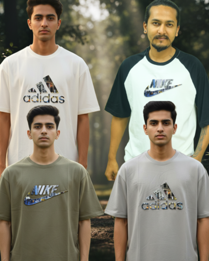 Premium Drop Shoulder T-Shirt 200+ GSM Cotton 4 Pcs Combo