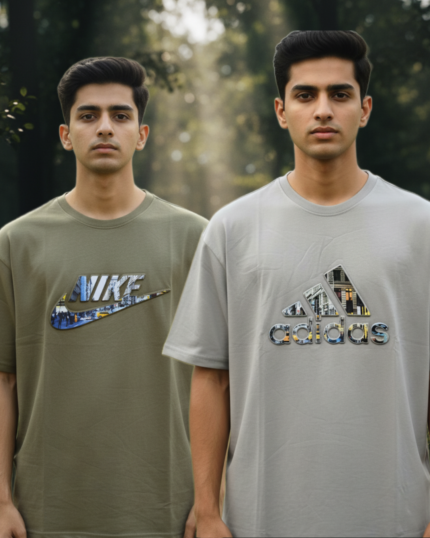 Premium Drop Shoulder T-Shirt 200+ GSM Cotton 2 Pcs Combo