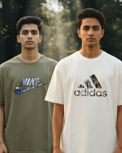 Premium Drop Shoulder T-Shirt 200+ GSM Cotton 2 Pcs Combo