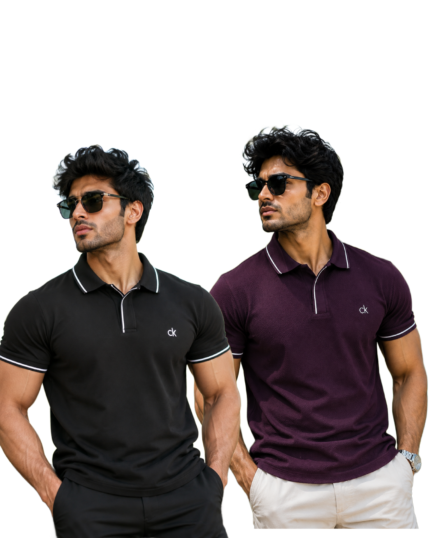 Premium Polo T-Shirt for Men | 220 GSM Export Quality Comfortable Wear 2pc